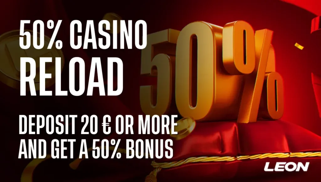 Leon 50% casino reload